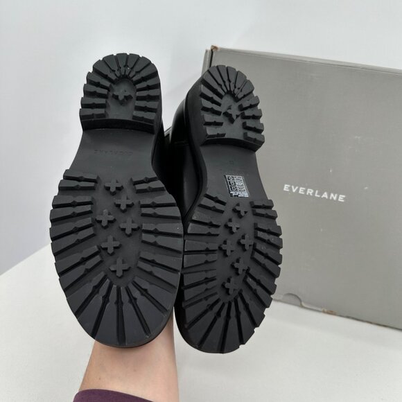 Everlane The Lug Chelsea Boot in Black sz 8.5 Women's Leather Ankle Chunky Sole - Picture 11 of 12